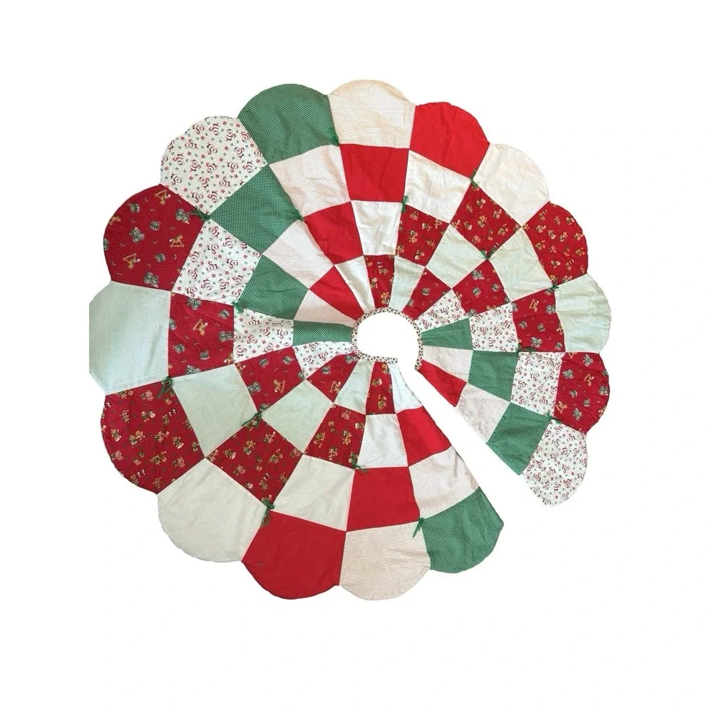 Vintage‎ Handmade Christmas Quilted Patchwork 43